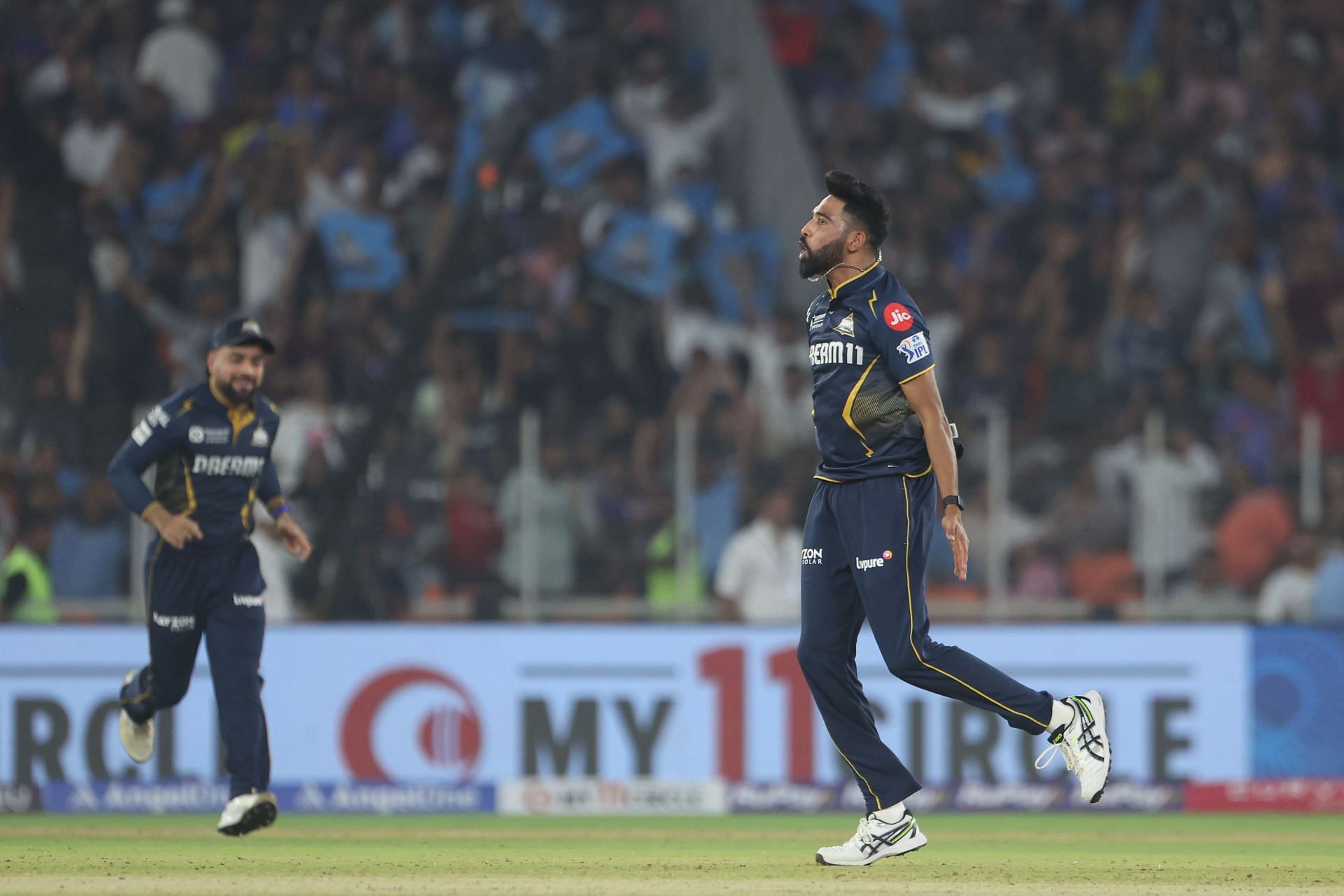 Mohammed Siraj celebrates a wicket. (Credits: Getty)